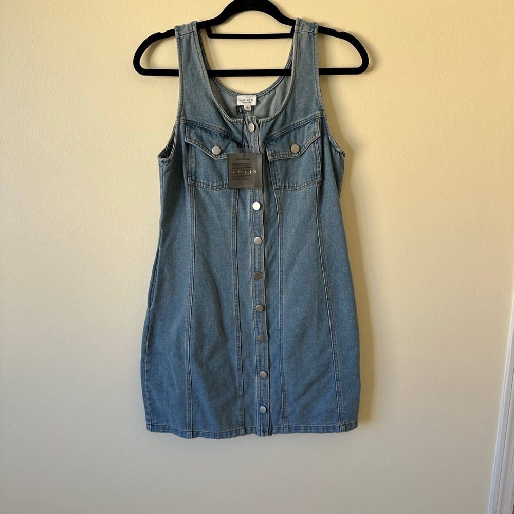 Le Lis Denim Sleeveless Mini Dress